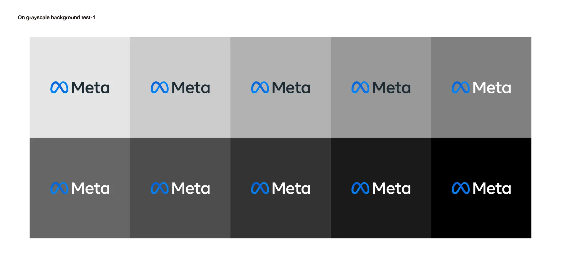 Meta（メタ）のブランドロゴ刷新事例 立体表現と細部調整の分析 Metaグレースケール比較検討
