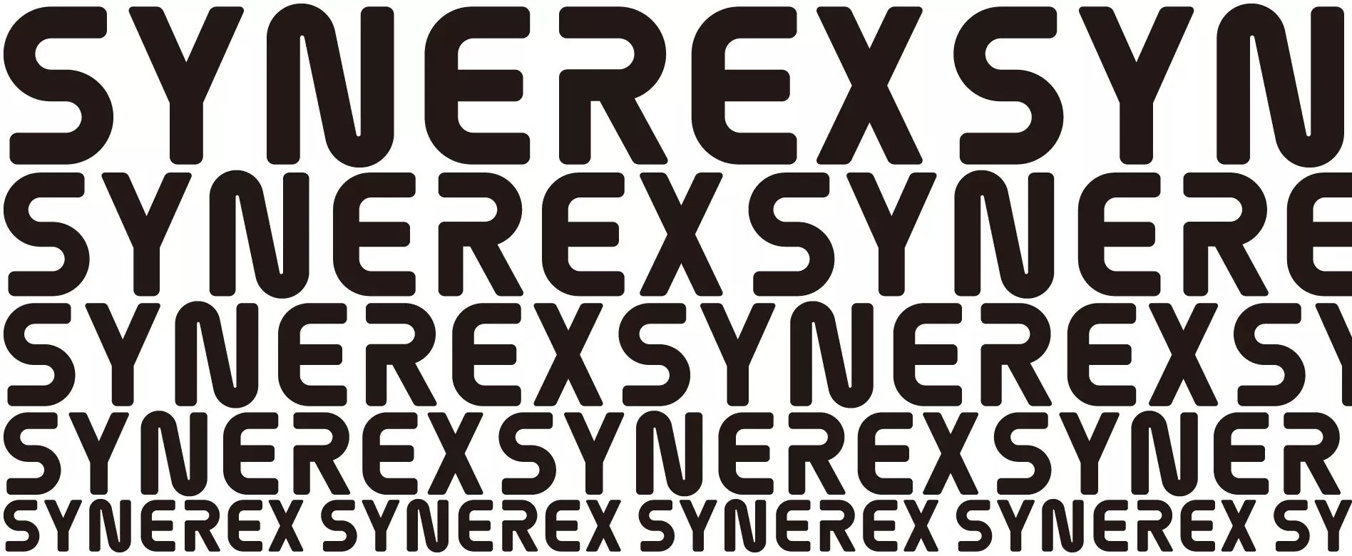 Synerexロゴのサイズバリエーション