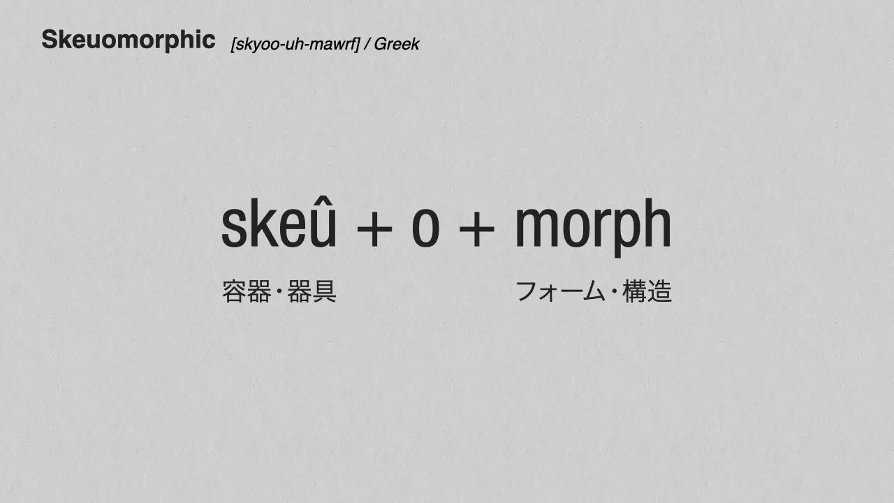 Skeuomorphic語源
