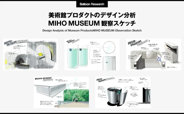 MIHOミュージアムの観察スケッチ