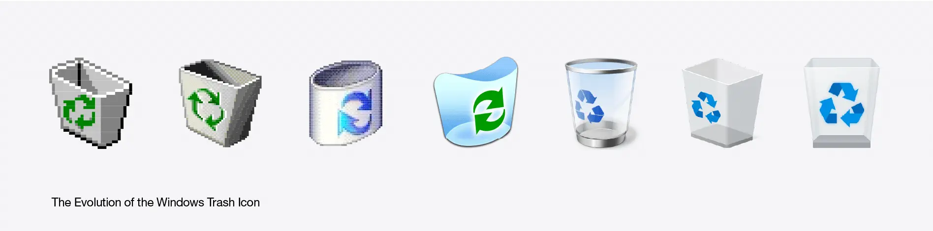 マイクロソフトによるMacOSのゴミ箱アイコンデザインの変遷