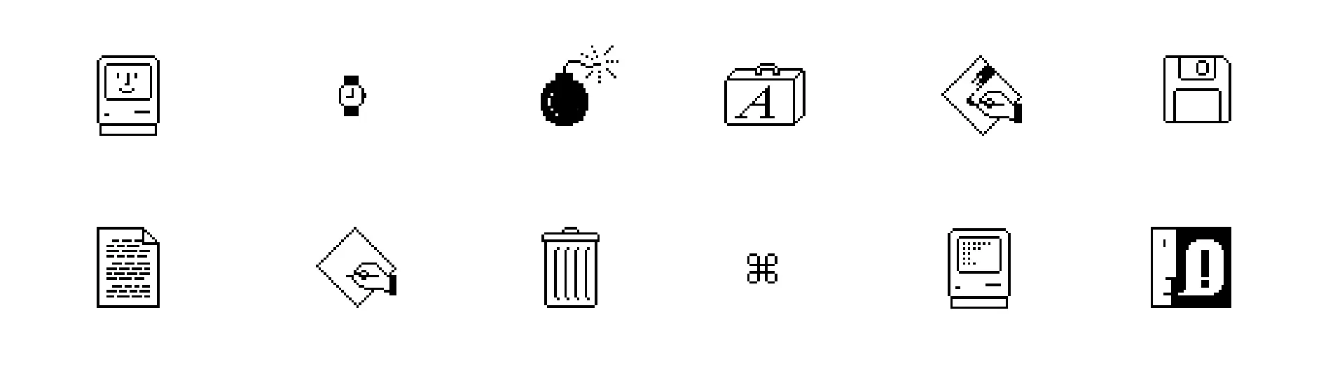 スーザン・ケアによるMacOSのアイコン類