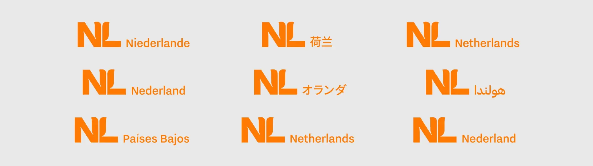 オランダの国家ブランディング「NL」向けの「Nitti Grotesk」書体